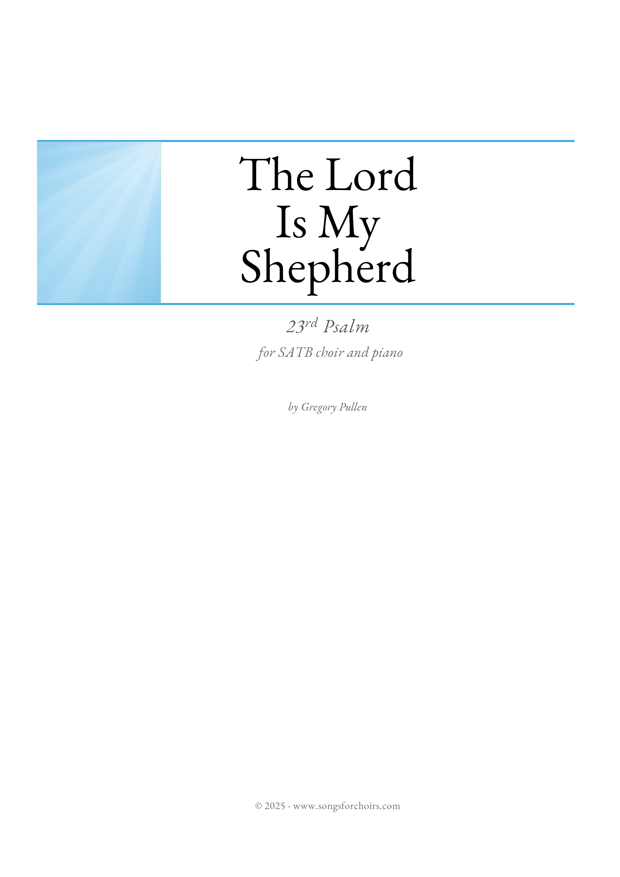 The Lord Is My Shepherd cover
